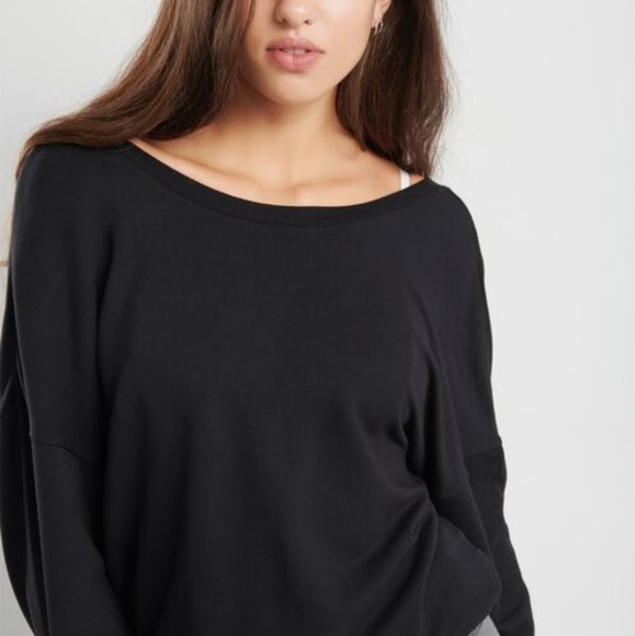 Garage Reversible V-Neck Sweatshirt, Black - Picture 2 of 6